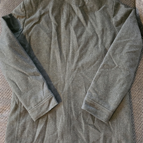 Banana Republic Green Wool Blend Winter Jacket Men Coat Hoodie Green Rare Heavy - Picture 15 of 16